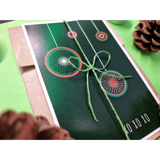 Картичка - Christmas Bike Wheelset - Christmas Bike Wheelset - на супер цена 5.00лв