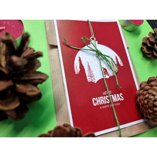 Картичка - Bike Christmas - Bike Christmas - на супер цена 5.00лв
