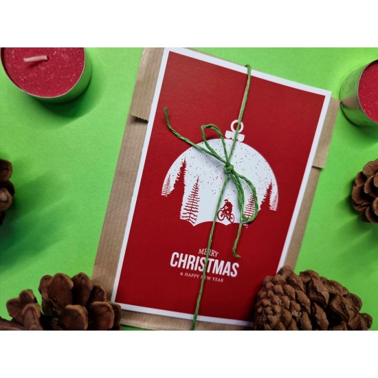 Картичка - Bike Christmas - Bike Christmas - на супер цена 5.00лв