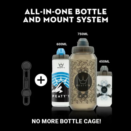 Бутилка Peaty's x Fidlock Lockin Bottle Logo Smoke 750ml - PBTL-LGO-SMK-750-12 - на супер цена 89.00лв