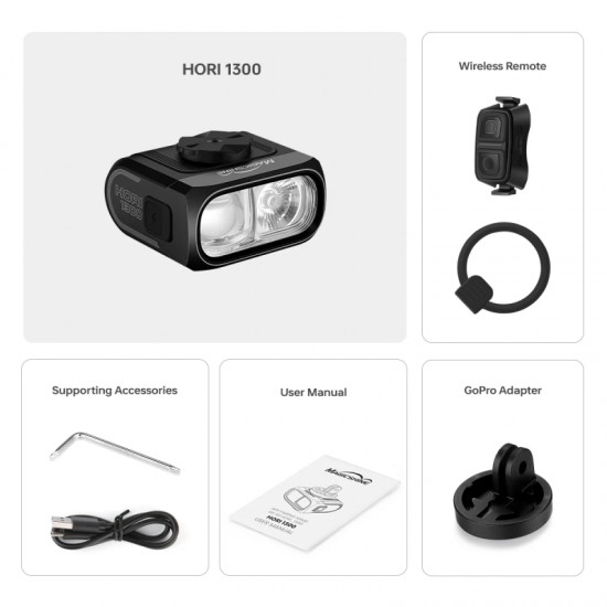 Фар MAGICSHINE HORI 1300 Dual Mounted Bike Light - HORI 1300 - на супер цена 74.14€ (145.01лв)