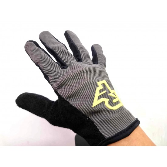 Ръкавици RACE FACE trigger gloves - Gray/Yellow - 202045-Charcoal - на супер цена 55.00лв