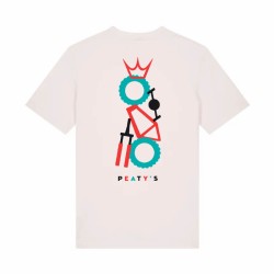Тениска Peaty's AW25 PubWear Tee - Stacked / Vintage White
