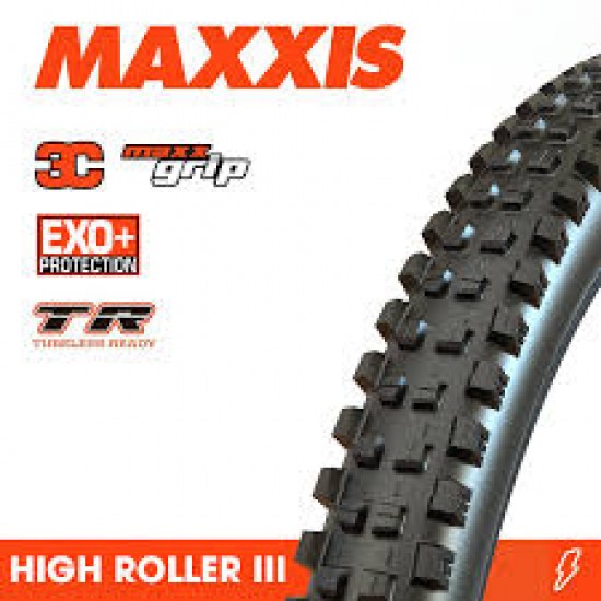 Външна гума Maxxis High Roller 3 - 3C Maxx Terra / EXO+ / TR / WT 29" x 2,40 - 11004 - на супер цена 110.00лв (56.24€)