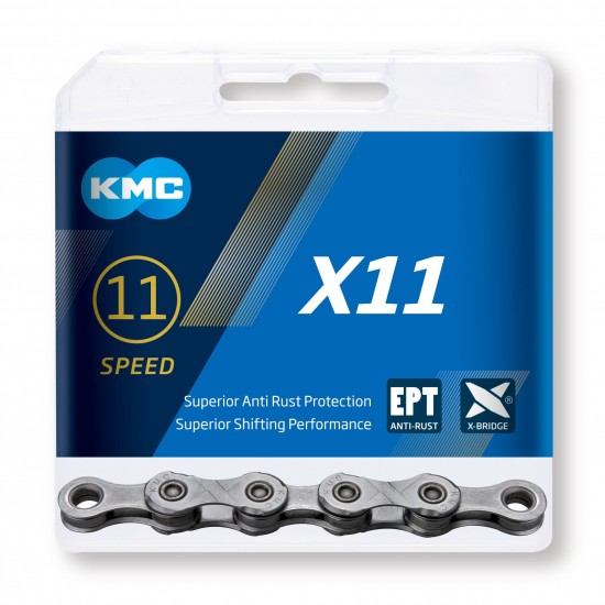 Верига KMC X11 Silver - 11 ск 118 звена - 24007 - на супер цена 69.00лв